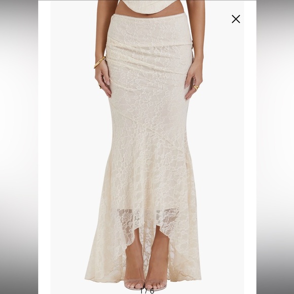 House of CB Therese Lace Floral Maxi Skirt - Picture 10 of 11